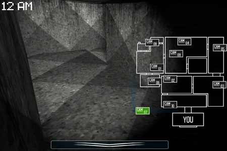 Golden Memory Remastered dark hallway view through camera system